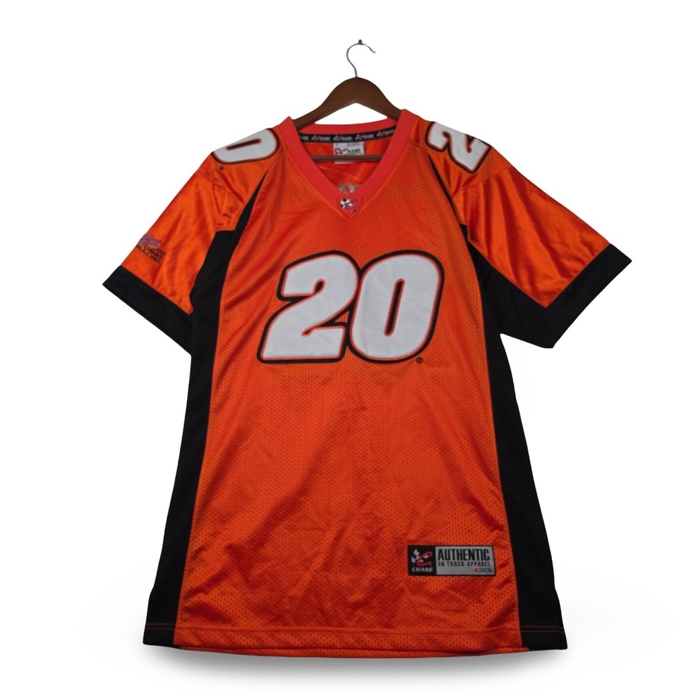 Tony Stewart 20 Chase Authentics Vintage NASCAR Racing Jersey Orange Mens Small